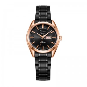 Alexandre Christie AC 8672 Rosegold Black Lady LEBBRBA